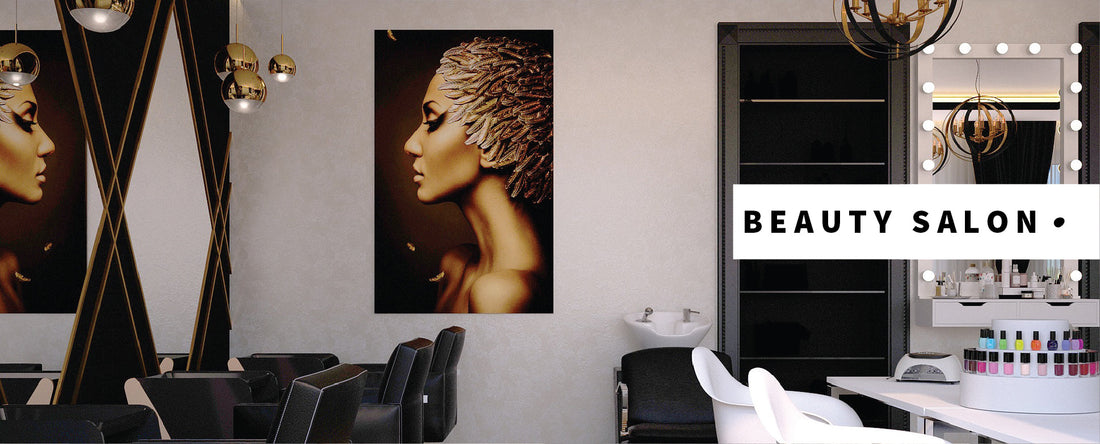 Beauty Salon Canvas Print, Salon Wall Decor, Beauty Wall Panel Print