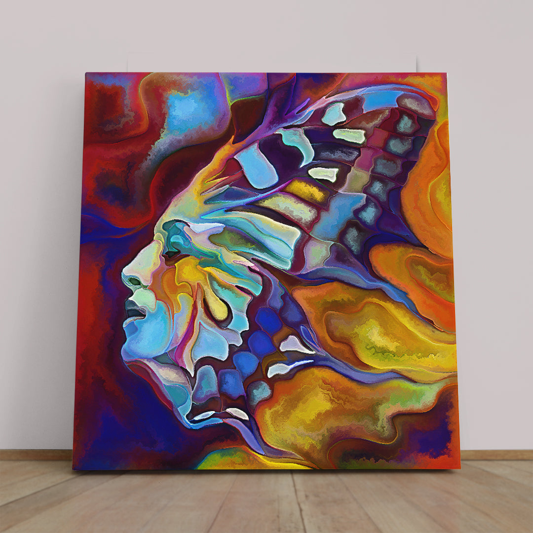 INNER EMBODIMENT Abstract Human Portrait As A Butterfly Abstract Art Print Artesty