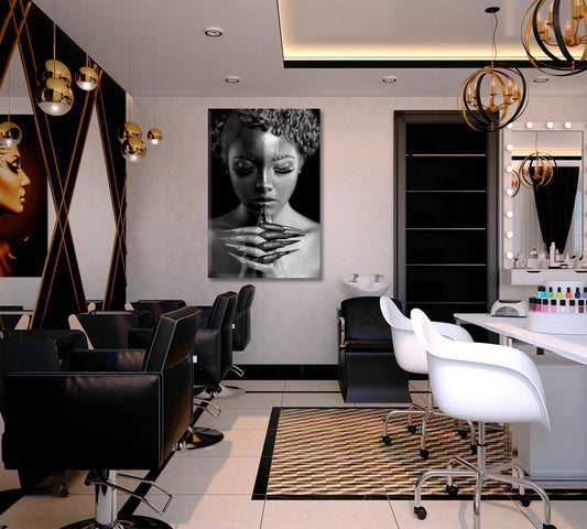 BEAUTY FASHION Woman Portrait Perfect Makeup Manicure Beauty Salon Artwork Prints Artesty