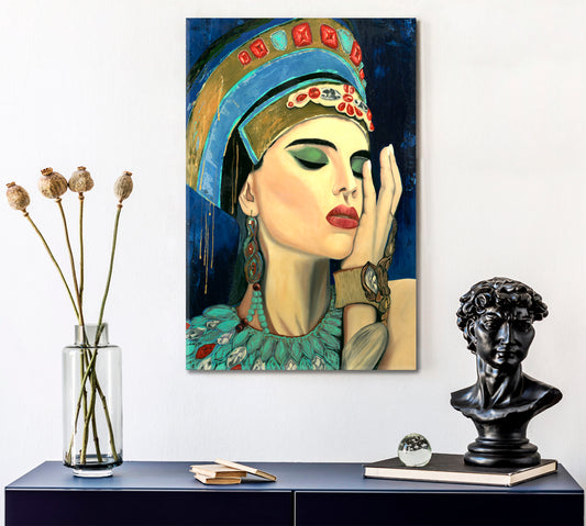 Ancient Egyptian Queen Wall Art African Style Canvas Print Artesty