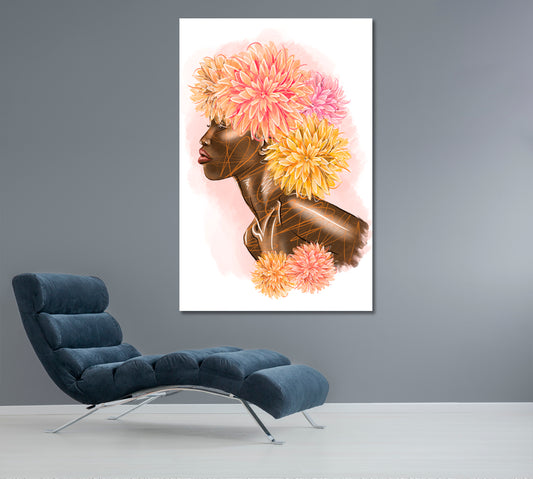 FANTASY BEAUTY FASHION Pretty Young Girl With Flowers In Hair Fine Art Artesty