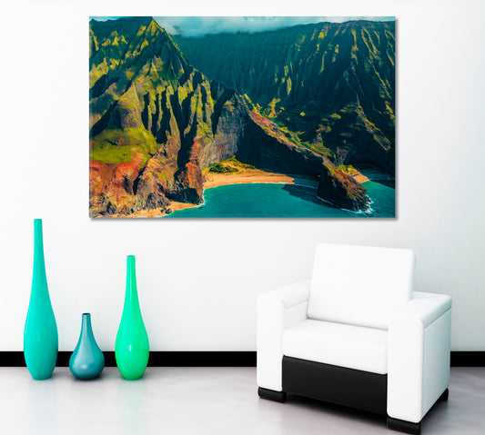 Hawaii Kauai Na Pali Coast Landscape Scenery Landscape Fine Art Print Artesty 1 panel 24" x 16"