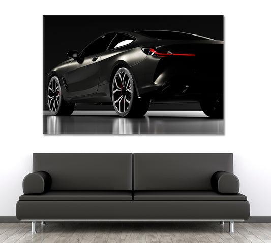 Luxury Black Car Transportation Canvas Art Artesty