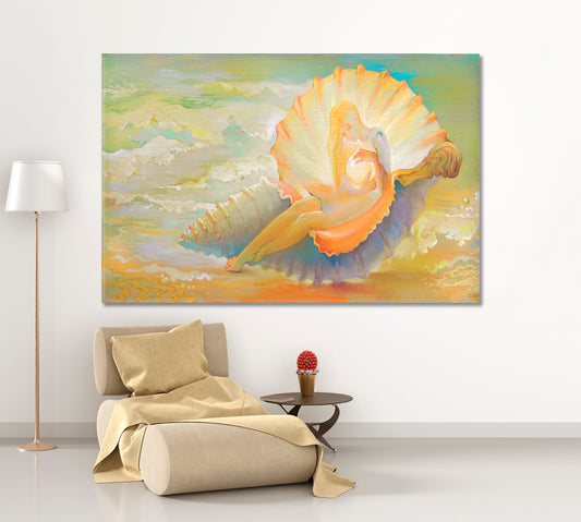 Princess of Seashell Artistic Fantastic Soft Colors Contemporary Art Artesty