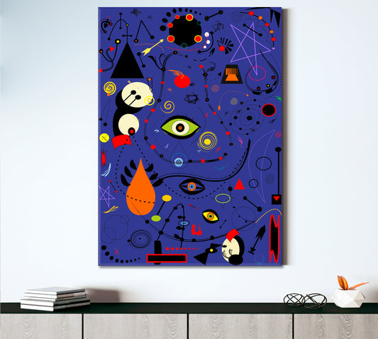 Style Miro French Painter Motives Abstract Art Print Artesty