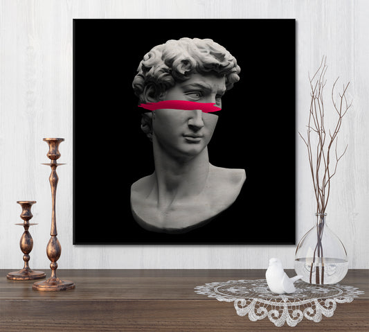 Surreal Creative Concept Ancient Statue Cut Into Two Contemporary Art Artesty