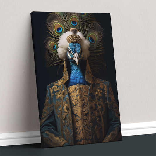 Peacock in Royal Attire Canvas Prints Artesty 1 Panel 16"x24"