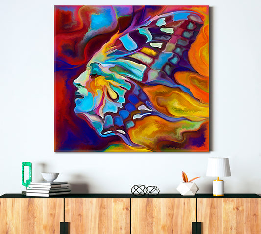 INNER EMBODIMENT Abstract Human Portrait As A Butterfly Abstract Art Print Artesty