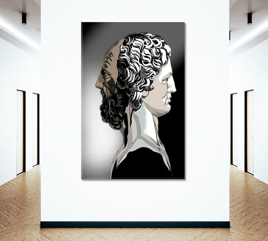 Ancient Janus Two-faced God Religious Modern Art Artesty