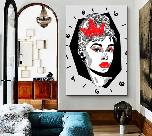 Audrey Hepburn Pop Art Celebs Canvas Print Artesty