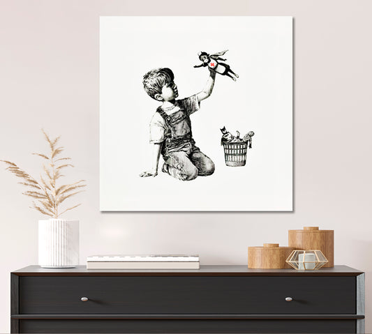 INSPIRED BY BANKSY Street Art Canvas Print Artesty