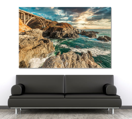 California's Beautiful Scenery Rocks Pacific Ocean Scenery Landscape Fine Art Print Artesty