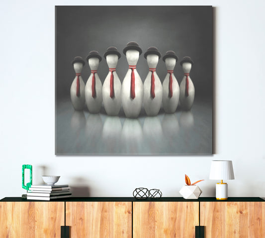 IN A ROW Corporate Risk Management Concept Business Concept Wall Art Artesty