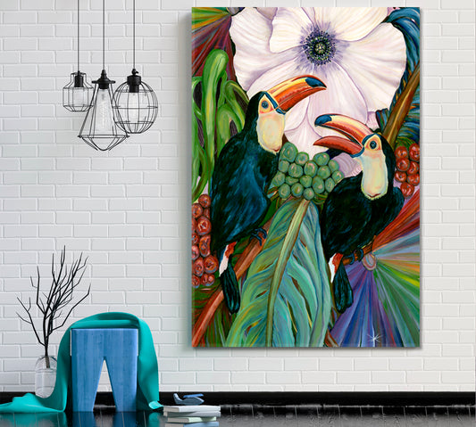 Paradise Tropical Garden With Birds Fine Art Artesty