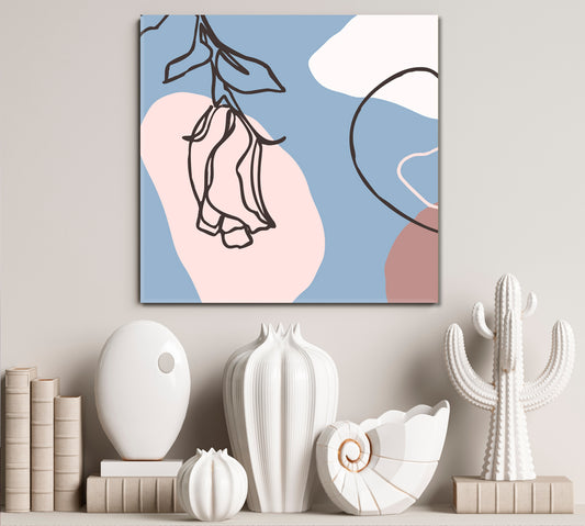 ROSE One Line Drawing Single-line Abstract Art Print Artesty