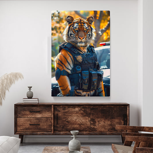 Tiger Police Officer Canvas Prints Artesty