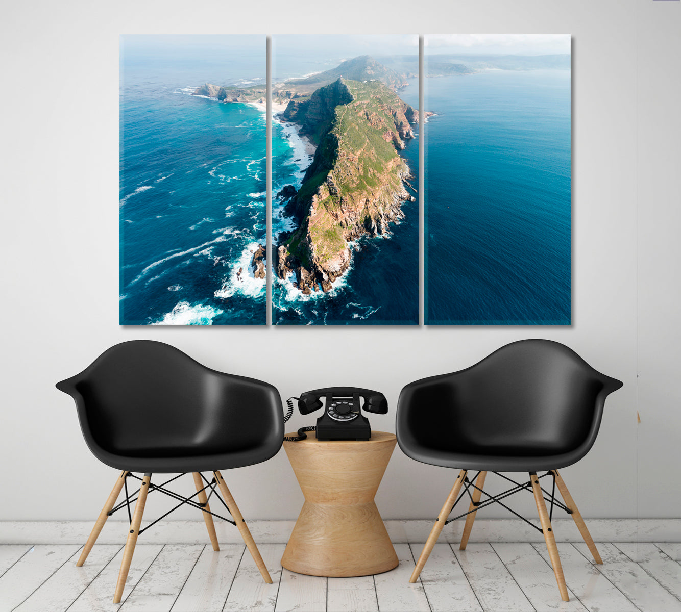 Where Two Oceans Meet in Cape Point South Africa Cities Wall Art Artesty 3 panels 36" x 24" 