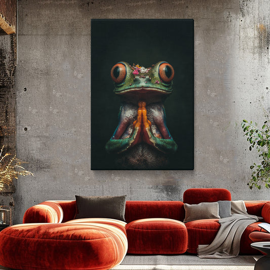 Meditating Tree Frog Canvas Prints Artesty