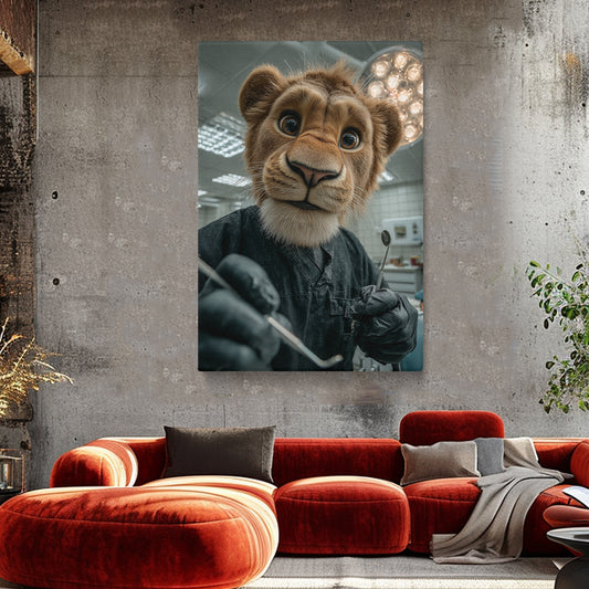 Lion Dentist Canvas Prints Artesty