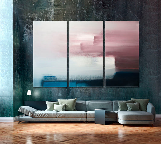 Creative Brushstrokes Abstract Trendy Style Contemporary Art Artesty 3 panels 36" x 24"