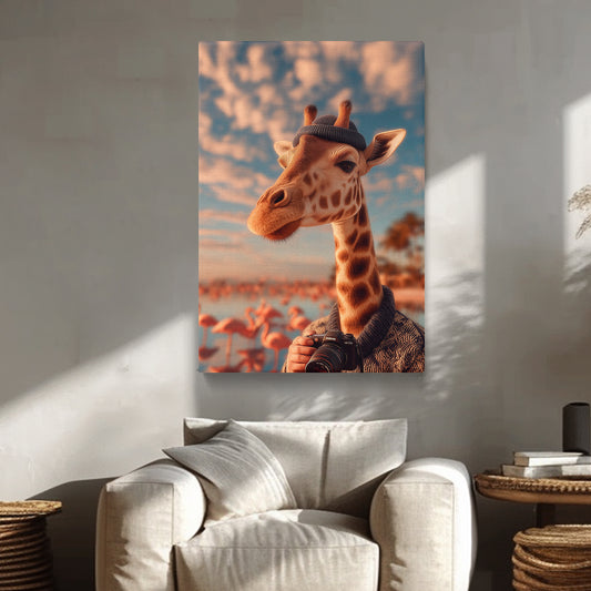 Photographer Giraffe Canvas Prints Artesty