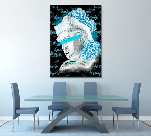 Apollo Head Statue Abstract Art Print Artesty