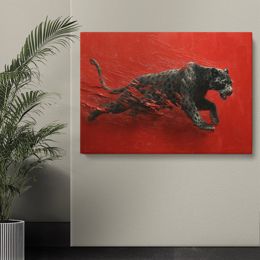 Black Panther Animal Decor, Wild Cats Art Animals Canvas Print Artesty