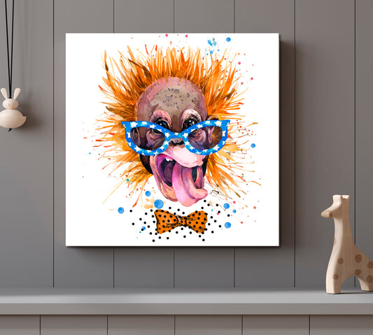 Naughty Monkey Kids Room Decoration Kids Room Canvas Art Print Artesty