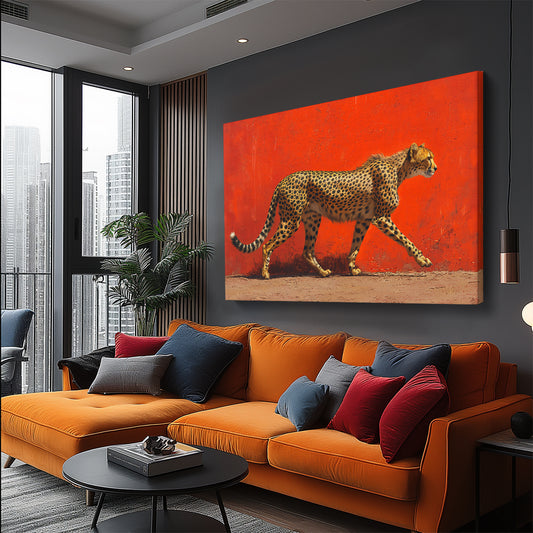 Guepard Animal, Cheetah Wildlife Decor Animals Canvas Print Artesty