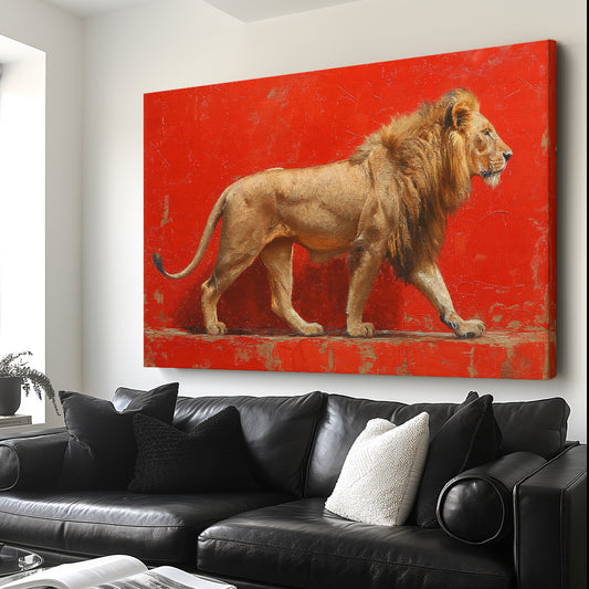 Wild Lion, Great Gift for Animal Lovers Animals Canvas Print Artesty 36" x 24"