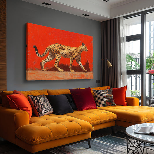 Sleek Serval Wild Cat, Cat Lovers Gigt Animals Canvas Print Artesty 24" x 16"