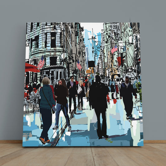 New York City Street Abstract Poster Cities Wall Art Artesty