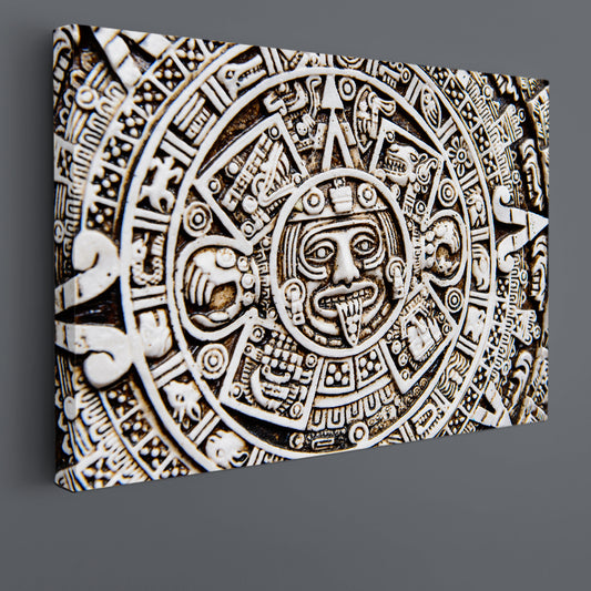 Maya Calendar Maya Civilization Pattern Vintage Affordable Canvas Print Artesty 1 panel 24" x 16"