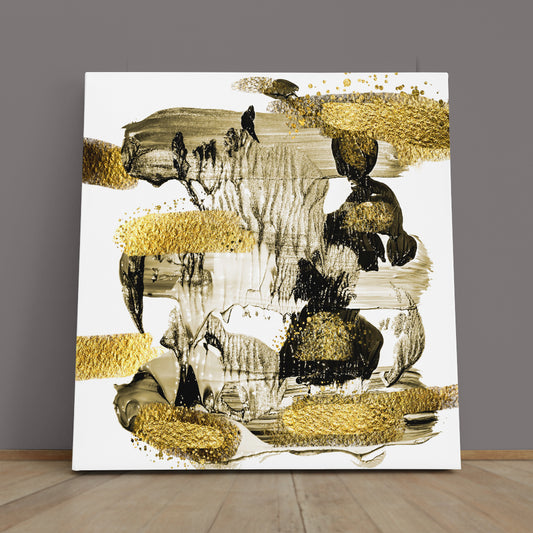 Modern Art Abstraction Fluid Art, Oriental Marbling Canvas Print Artesty