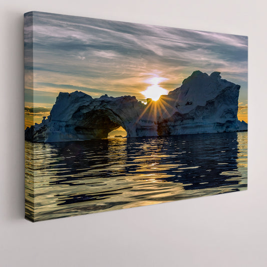 Greenland Huge Iceberg Famous Landmarks Artwork Print Artesty 1 panel 24" x 16"