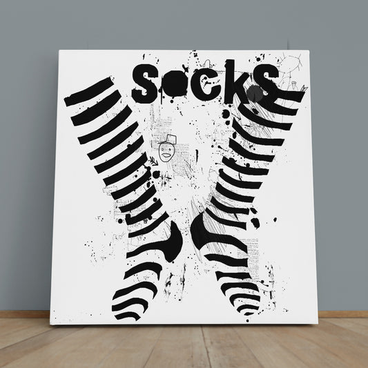 Striped Socks Poster Kids Room Canvas Art Print Artesty