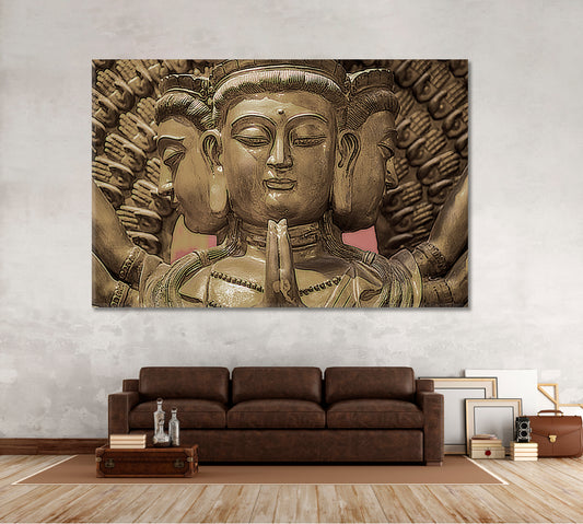 BUDDHA Chinese Temple Bangkok Thailand Religious Modern Art Artesty