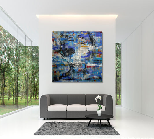 MISS ADORABLE Abstract Art Grunge Street Art Style | Square Contemporary Art Artesty