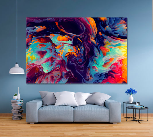 Colorful Abstract Energy Contemporary Art Artesty 1 panel 24" x 16"