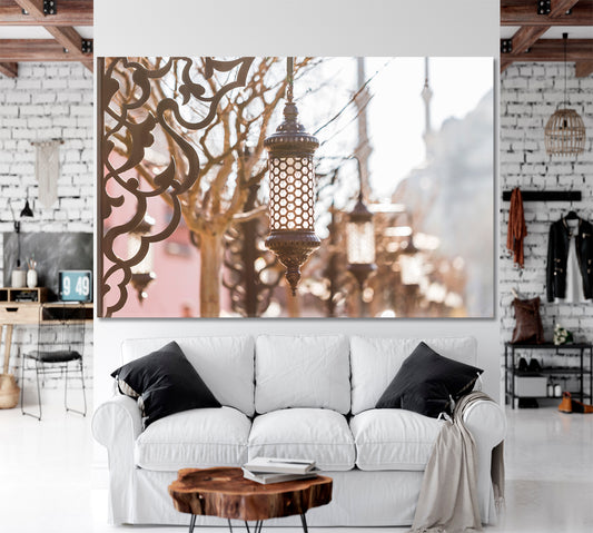 URBAN ROMANTIC Magic Vintage Street Lanterns Charming Old City Cities Wall Art Artesty 1 panel 24" x 16"