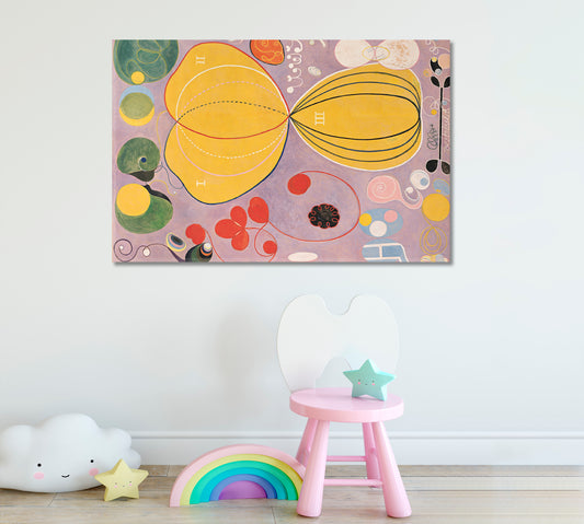 Abstract Impressionism Inspired by Hilma Af Klint Vivid Modernist Abstract Art Print Artesty
