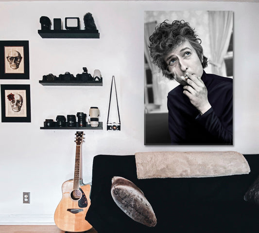 BOB DYLAN Photo Print on Canvas - Vertical Celebs Canvas Print Artesty 1 Panel 16"x24"