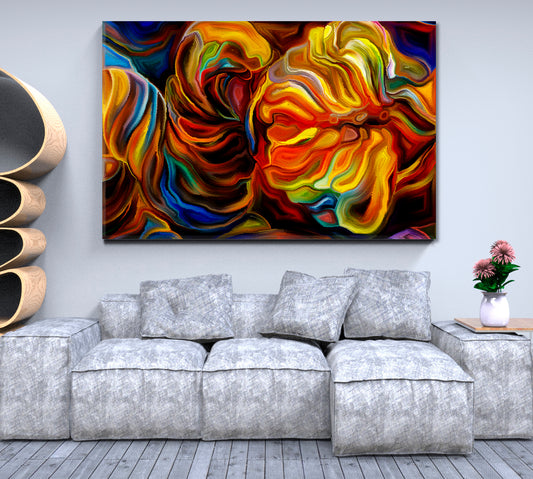 ABSTRACT SHAPES Contemporary Vivid Trendy Art Contemporary Art Artesty 1 panel 24" x 16"