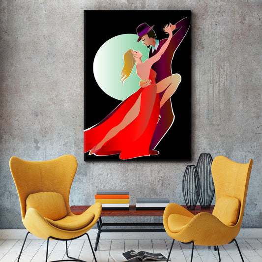 TANGO Dance Under The Moonlight Pop Culture Canvas Print Artesty