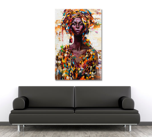 Vivid Beautiful Afro Woman Incredible Black Girl Poster People Portrait Wall Hangings Artesty
