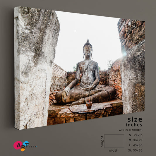 Ruins Temple Sukhothai Historical Park Unesco World Heritage Thailand Famous Landmarks Artwork Print Artesty 1 panel 24" x 16"