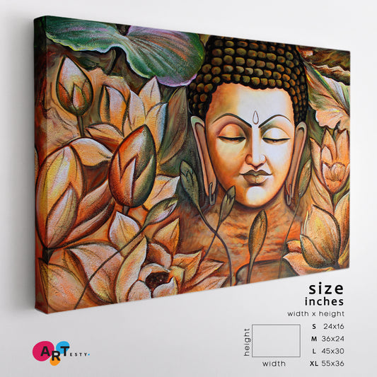 Lord Buddha Spiritual Poster Religious Modern Art Artesty