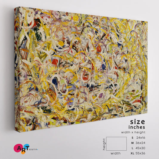 Drip Style Abstract Pollock Motives Abstract Art Print Artesty