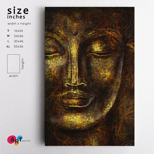 Modern Abstract Buddha Luck Wealth Success Trendy Spiritual Symbol Religious Modern Art Artesty