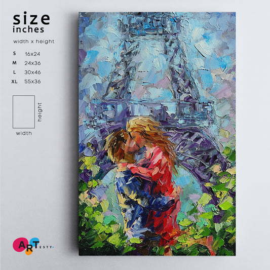 Paris Romance Painting Fine Art Artesty 1 Panel 16"x24"